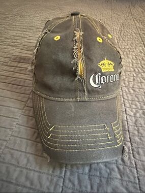 Corona Black Cap with Yellow Accents